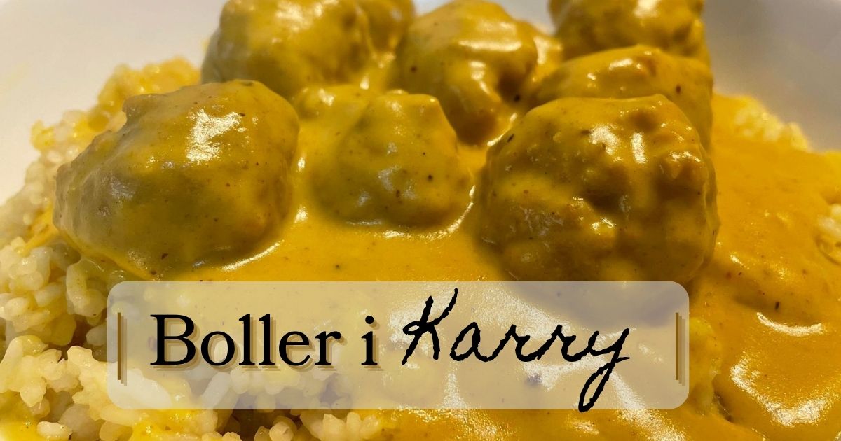 Boller i karry med medisterfars